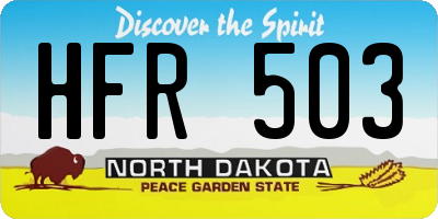 ND license plate HFR503