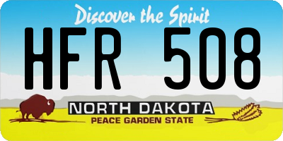 ND license plate HFR508
