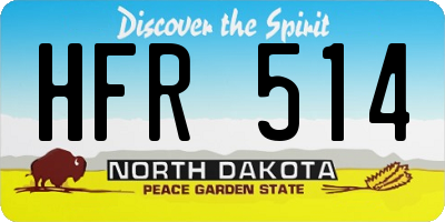 ND license plate HFR514