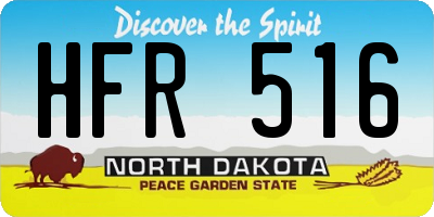 ND license plate HFR516