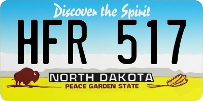 ND license plate HFR517