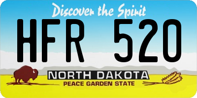 ND license plate HFR520
