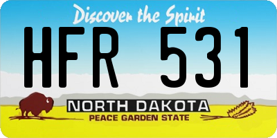 ND license plate HFR531