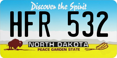 ND license plate HFR532