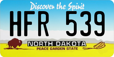 ND license plate HFR539