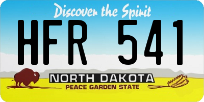 ND license plate HFR541