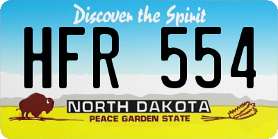 ND license plate HFR554