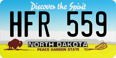 ND license plate HFR559