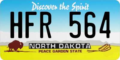 ND license plate HFR564
