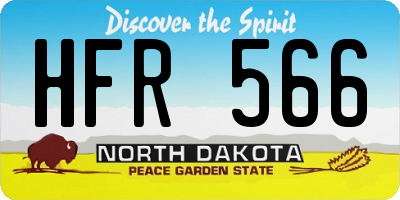ND license plate HFR566