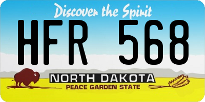 ND license plate HFR568