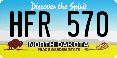 ND license plate HFR570