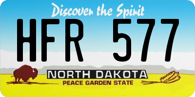 ND license plate HFR577