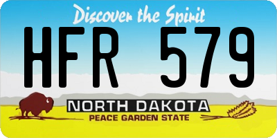 ND license plate HFR579