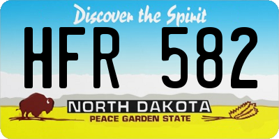 ND license plate HFR582