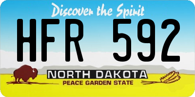ND license plate HFR592