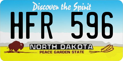 ND license plate HFR596