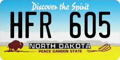 ND license plate HFR605