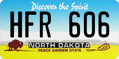 ND license plate HFR606