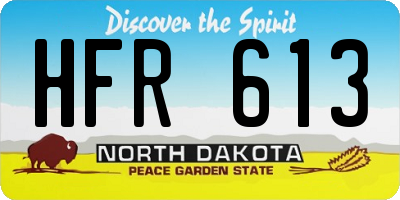 ND license plate HFR613