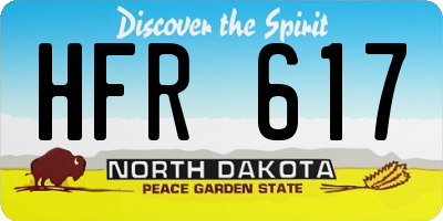 ND license plate HFR617