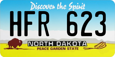 ND license plate HFR623