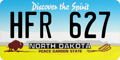 ND license plate HFR627