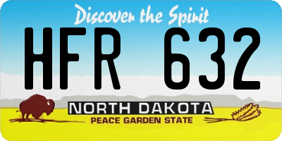 ND license plate HFR632