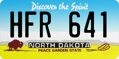 ND license plate HFR641