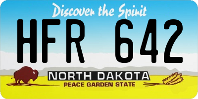 ND license plate HFR642