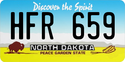 ND license plate HFR659