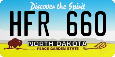 ND license plate HFR660