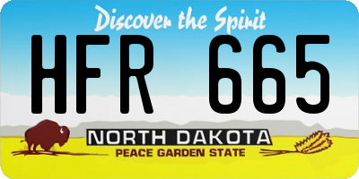ND license plate HFR665