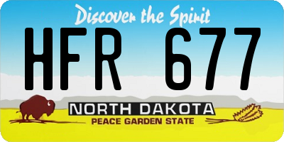 ND license plate HFR677