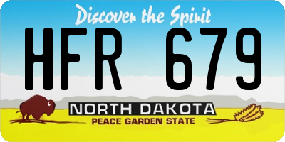ND license plate HFR679