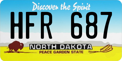 ND license plate HFR687