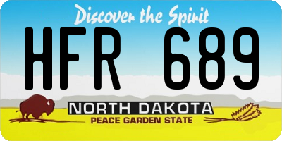 ND license plate HFR689