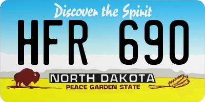 ND license plate HFR690