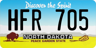 ND license plate HFR705