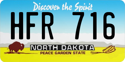ND license plate HFR716