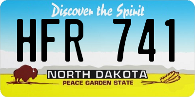 ND license plate HFR741