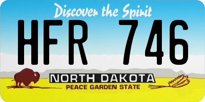 ND license plate HFR746