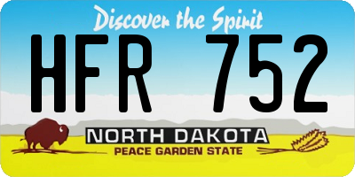 ND license plate HFR752