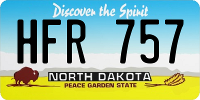ND license plate HFR757