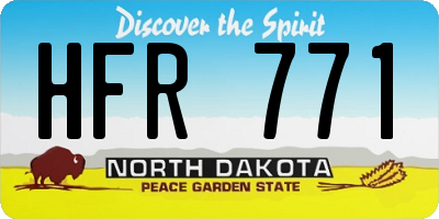 ND license plate HFR771