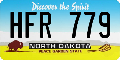 ND license plate HFR779