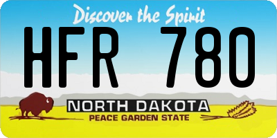 ND license plate HFR780