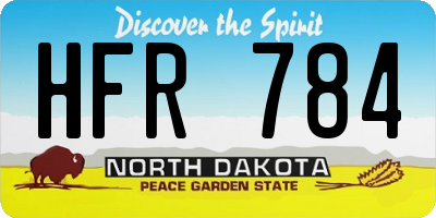 ND license plate HFR784
