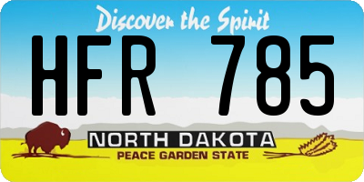 ND license plate HFR785