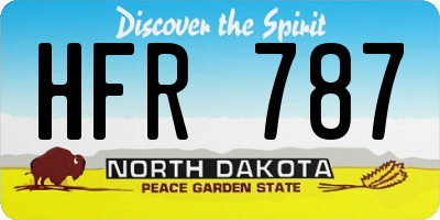ND license plate HFR787